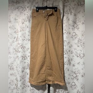 Elegant Tan Maxi Skirt